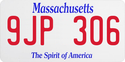 MA license plate 9JP306