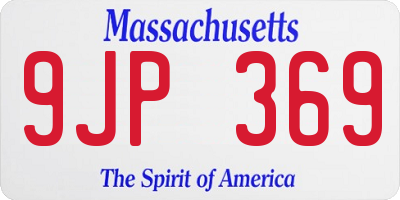 MA license plate 9JP369