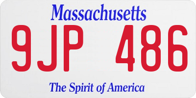 MA license plate 9JP486
