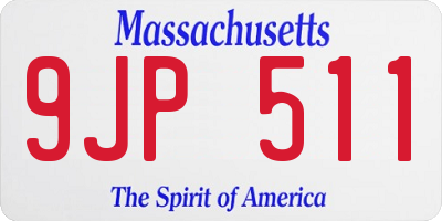 MA license plate 9JP511