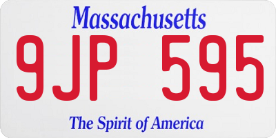 MA license plate 9JP595