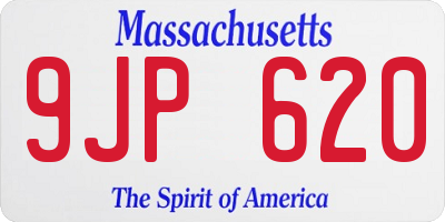 MA license plate 9JP620