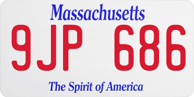 MA license plate 9JP686