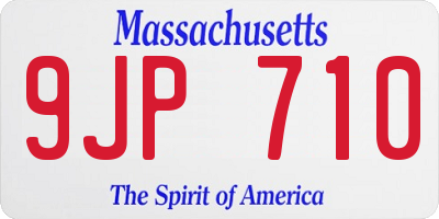 MA license plate 9JP710