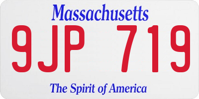 MA license plate 9JP719