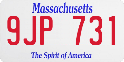 MA license plate 9JP731