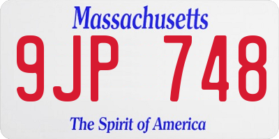 MA license plate 9JP748