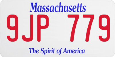 MA license plate 9JP779