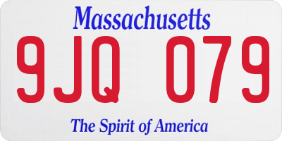 MA license plate 9JQ079
