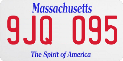 MA license plate 9JQ095