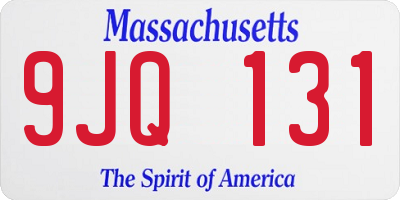 MA license plate 9JQ131