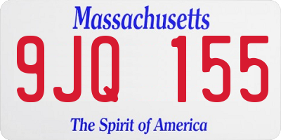MA license plate 9JQ155