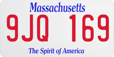 MA license plate 9JQ169