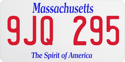 MA license plate 9JQ295