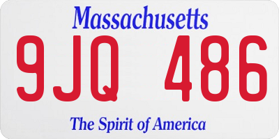 MA license plate 9JQ486