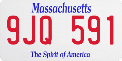 MA license plate 9JQ591