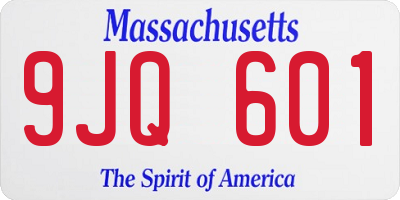 MA license plate 9JQ601