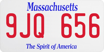MA license plate 9JQ656