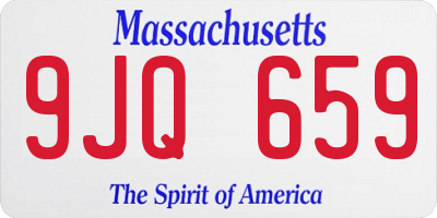 MA license plate 9JQ659