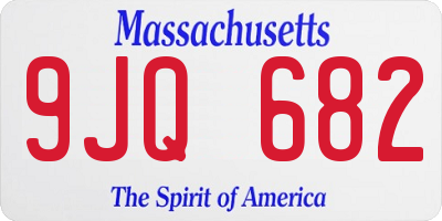 MA license plate 9JQ682