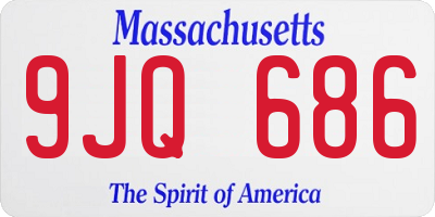 MA license plate 9JQ686