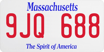 MA license plate 9JQ688