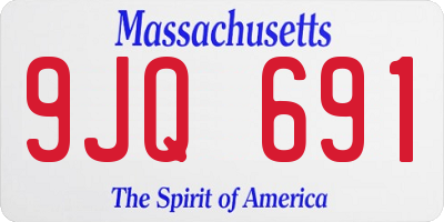 MA license plate 9JQ691