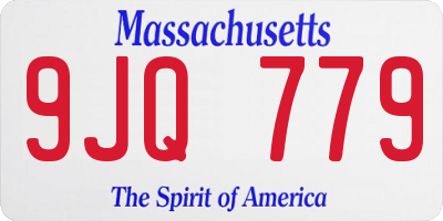 MA license plate 9JQ779