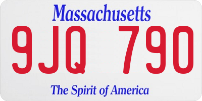 MA license plate 9JQ790