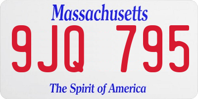 MA license plate 9JQ795