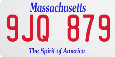 MA license plate 9JQ879