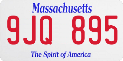 MA license plate 9JQ895