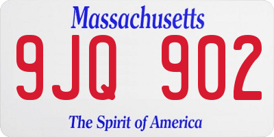 MA license plate 9JQ902