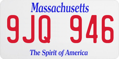 MA license plate 9JQ946