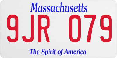 MA license plate 9JR079