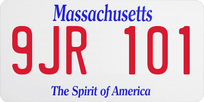 MA license plate 9JR101