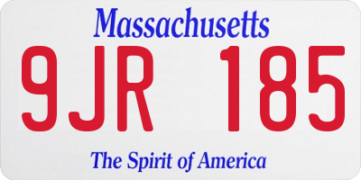 MA license plate 9JR185
