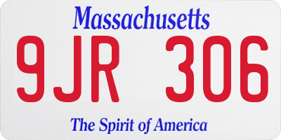 MA license plate 9JR306