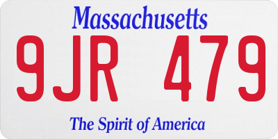 MA license plate 9JR479
