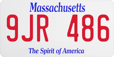 MA license plate 9JR486