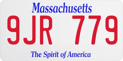 MA license plate 9JR779