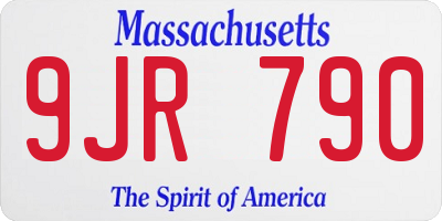 MA license plate 9JR790