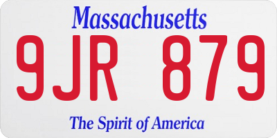 MA license plate 9JR879