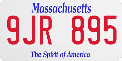MA license plate 9JR895