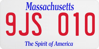 MA license plate 9JS010