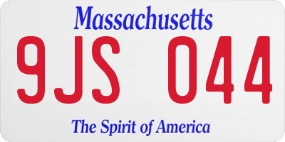 MA license plate 9JS044