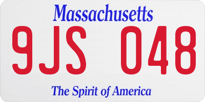 MA license plate 9JS048