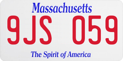 MA license plate 9JS059