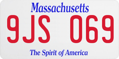 MA license plate 9JS069