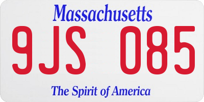 MA license plate 9JS085